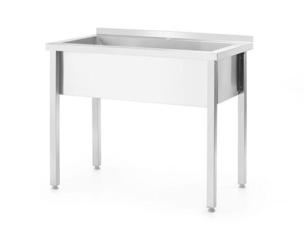 Stůl s dřezem jednokomorový Budget Line bez krytu – sešroubovaný, hloubka 600 mm, HENDI, Budget Line, 1000x600x(H)850mm - Image 2