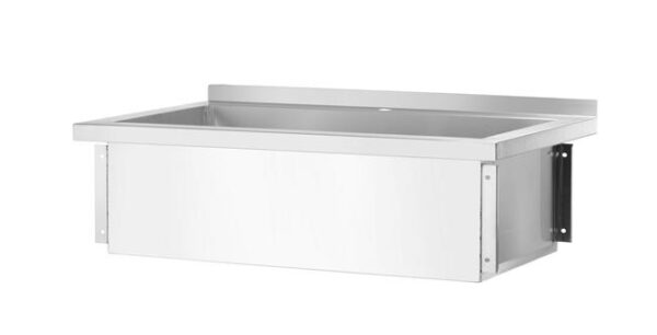 Stůl s dřezem jednokomorový Budget Line bez krytu – sešroubovaný, hloubka 600 mm, HENDI, Budget Line, 1000x600x(H)850mm - Image 3