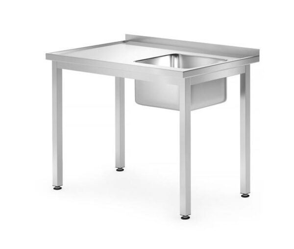 Stůl s dřezem, šroubovaný - pro montáž na zeď, HENDI, Kitchen Line, 600x700x(H)850mm - Image 2