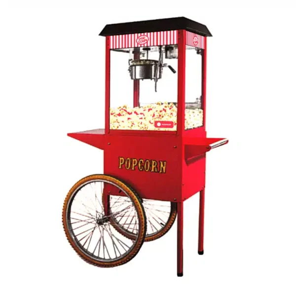 Stroj na popcorn s vozíkem – 1300 W | HKN-PCORN-T
