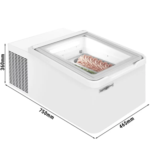 Stolní vitrína na zmrzlinu - 460mm - pro 2x 5L nádoby na zmrzlinu - Image 2