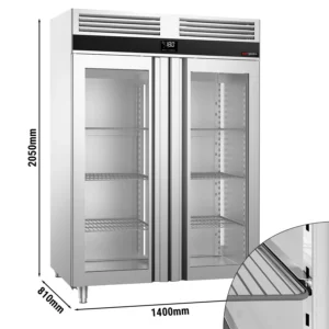 Mraznička PREMIUM - GN 2/1 - 1400 litrů - 2 skleněná dvířka