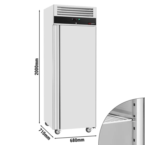 Mraznička ECO - 400 litrů - s 1 dveřmi - nerezové vnitřní dveře