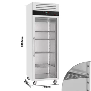 Mraznička ECO - GN 2/1 - 700 litrů - s 1 skleněnými dvířky