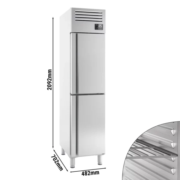 Mraznička PREMIUM PLUS - GN 1/1 - 325 litrů - se 2 nerezovými polovičními dveřmi