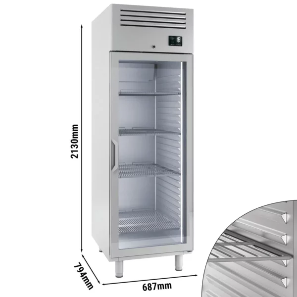 Mraznička PREMIUM PLUS - GN 2/1 - 560 litrů - s 1 skleněnými dvířky