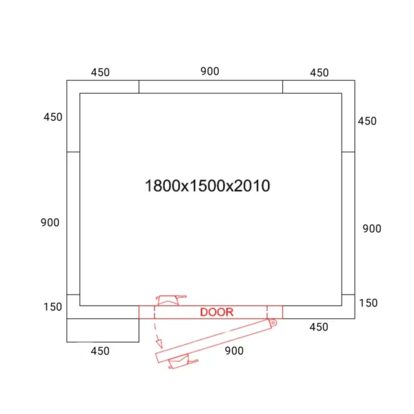Hluboká mrazící buňka – 1800 x 1500 mm – 3,47 m3 – včetně mrazící jednotky a lamel - Image 14