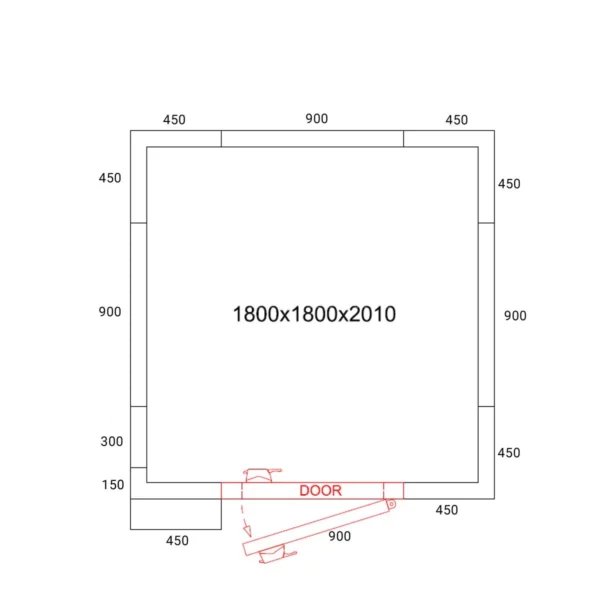 Hluboká mrazící buňka - 1800 x 1800 mm - 4,30 m3 - včetně mrazící jednotky a lamel - Image 15