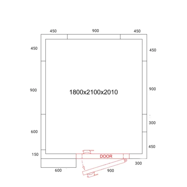 Mrazící box - 1,8 x 2,1 m - výška: 2,01 m - 5,13 m3 - Image 3