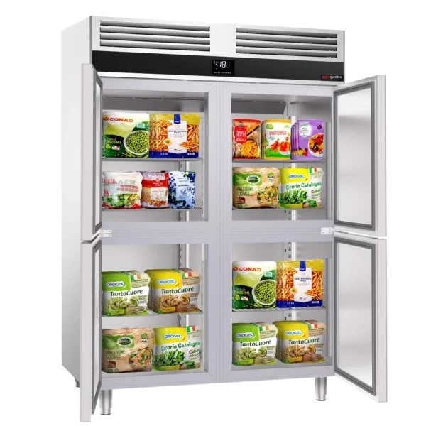 Mraznička PREMIUM - GN 2/1 - 1400 litrů - se 4 nerezovými polovičními dveřmi - Image 5