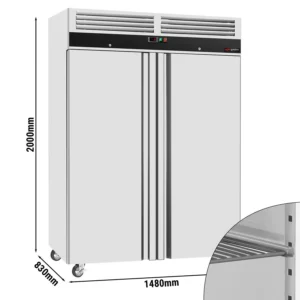Mraznička ECO - GN 2/1 - 1400 litrů - se 2 dveřmi - nerezové vnitřní dveře