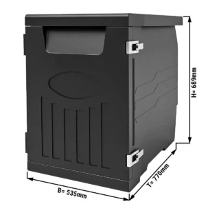 Termopřepravní box čelní nakladač | Izolovaný box | Polystyrenový box | Polibox | Ohřívací box - 147 litrů