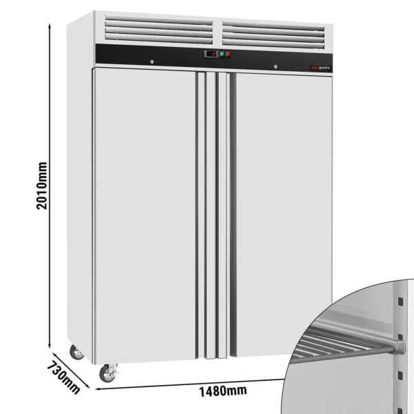 Mraznička ECO - 1200 litrů - se 2 dveřmi - nerezové vnitřní dveře