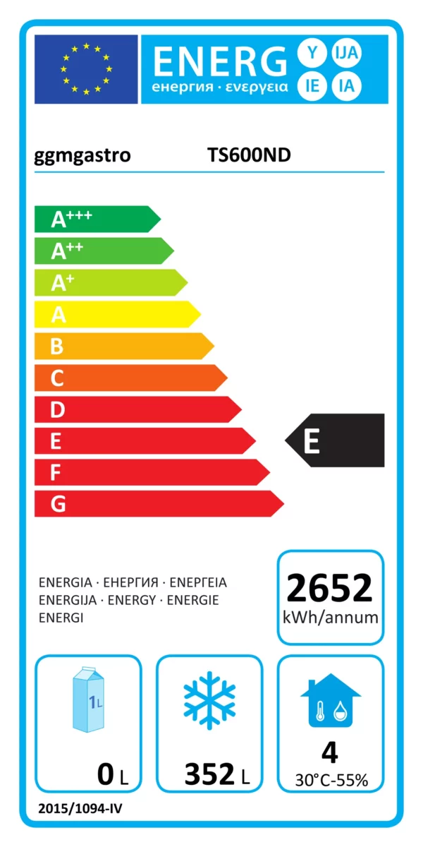 Mraznička ECO - 600 litrů - s 1 dveřmi - nerezové vnitřní dveře - Image 9