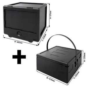 Termobox | Kurýrní doručovací box | Polibox včetně boxu na pizzu - 100 litrů