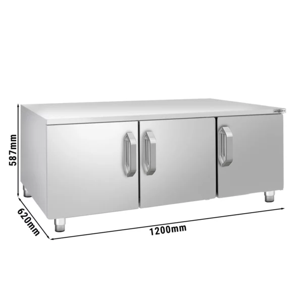 Nerezová spodní konstrukce - 1200mm - 3 dveře