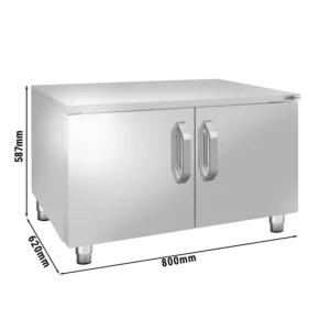 Nerezová spodní konstrukce - 800mm - 2 dveře