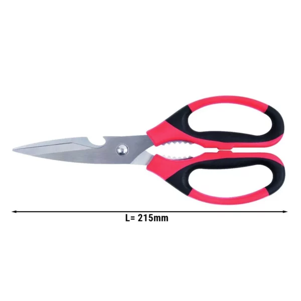Univerzální nůžky - 21,5 cm - s otvírákem na lahve