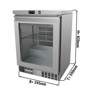 Podpultový mrazák PREMIUM - 110 litrů - s 1 skleněnými dvířky