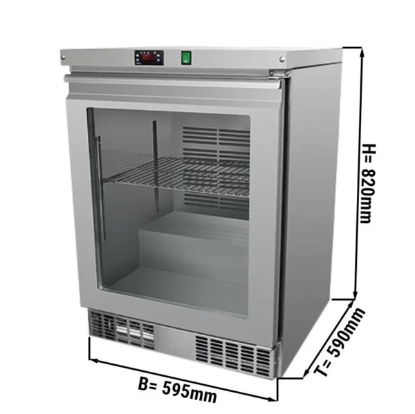 Podpultový mrazák PREMIUM - 110 litrů - s 1 skleněnými dvířky