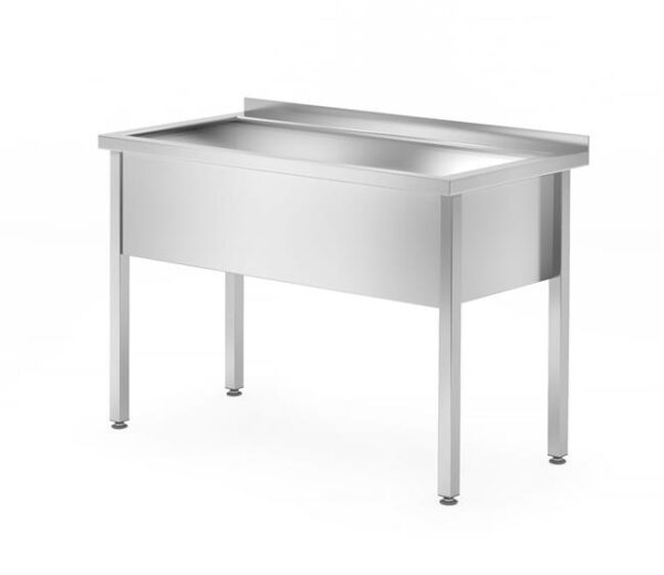 Mycí stůl – svařovaný, jednokomorový, hloubka 700 mm, výška komory 300 mm, HENDI, Profi Line, 1000x700x(H)850mm - Image 2