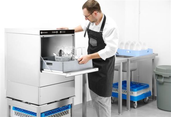Myčka nádobí 50 x 50 – elektronické ovládání, HENDI, 400V/6600W, 576x645x(H)837mm - Image 4