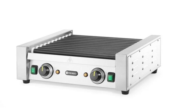 Válečkový ohřívač párků dvouzónový, HENDI, 11 válečků, 230V/1180W, 530x525x(H)180mm - Image 2