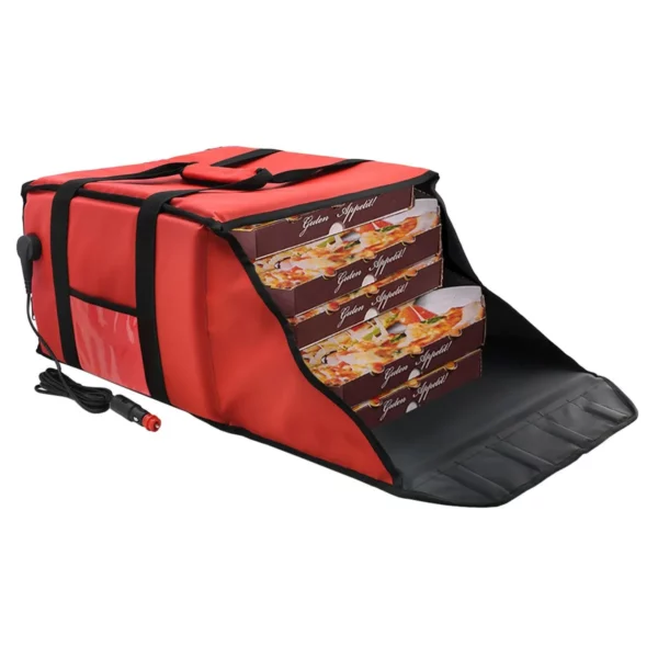 WarmBag/Pizzabag PRO - Vyhřívaná taška na doručení - na 4 krabice na pizzu 35x35cm - červená - Image 7