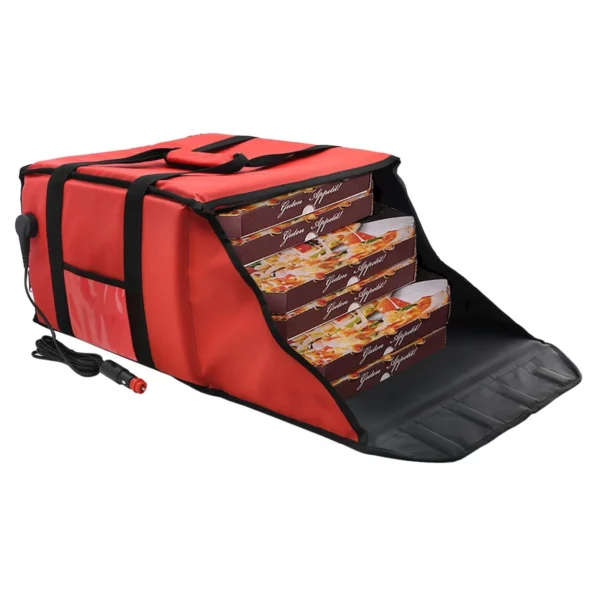 WarmBag/Pizzabag PRO - Vyhřívaná taška na doručení - na 6 krabiček na pizzu o rozměrech 40x40cm - červená - Image 7