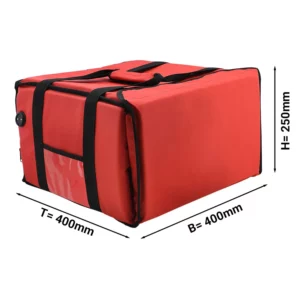 WarmBag/Pizzabag PRO - Vyhřívaná taška na doručení - na 6 krabic na pizzu o rozměrech 45x45cm - červená