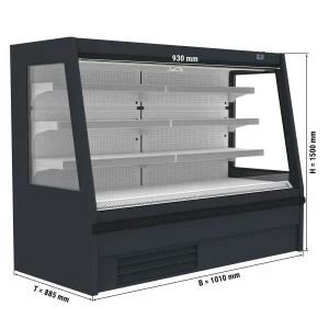 Nástěnná chladící police - 1018 mm - 487 litrů - s LED osvětlením a 3 policemi