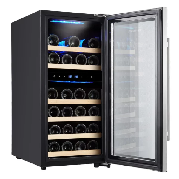 Chladnička na víno - 2 klimatické zóny - 100 litrů - max. 33 lahví - Image 6