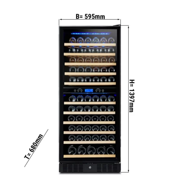 Chladnička na víno ECO - 2 klimatické zóny - 350 litrů - max.116 lahví - Image 6