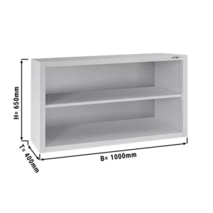 Nerezová nástěnná skříňka ECO - 1000x400mm - bez posuvných dveří - výška 650mm