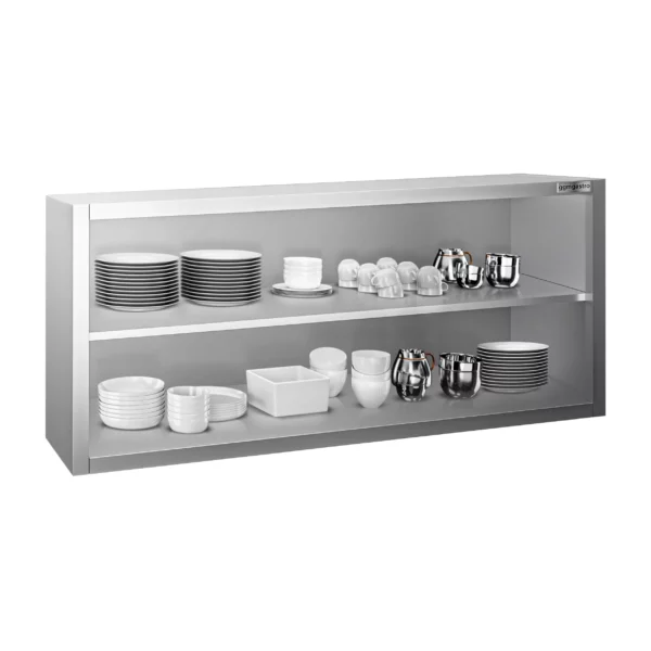 Nerezová nástěnná skříňka PREMIUM - 1400x400mm - bez posuvných dveří - výška 650mm - Image 5