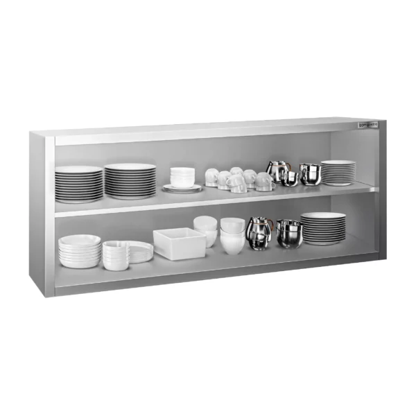 Nerezová nástěnná skříňka PREMIUM - 1600x400mm - bez posuvných dveří - výška 650mm - Image 5