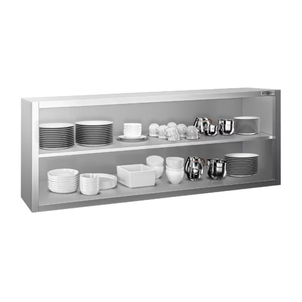 Nerezová nástěnná skříňka PREMIUM - 1800x400mm - bez posuvných dveří - výška 650mm - Image 5