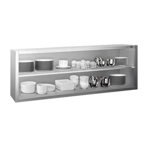 Nerezová nástěnná skříňka PREMIUM - 2000x400mm - bez posuvných dveří - výška 650mm - Image 5