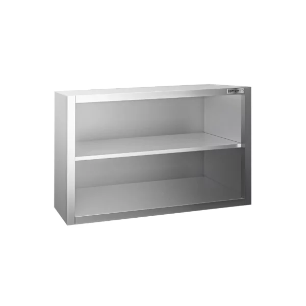 Nerezová nástěnná skříňka PREMIUM - 800x400 mm - bez křídlových dveří - výška 650 mm - Image 4