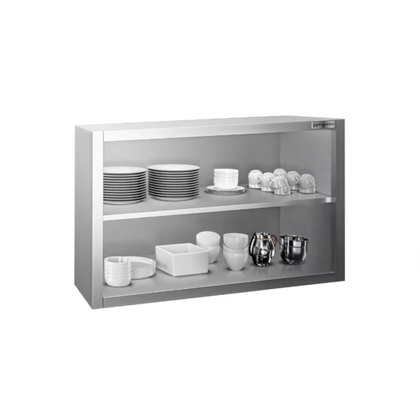 Nerezová nástěnná skříňka PREMIUM - 800x400 mm - bez křídlových dveří - výška 650 mm - Image 5