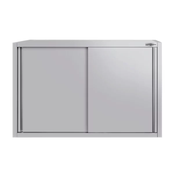 Nerezová nástěnná skříňka ECO - 1400 mm - s posuvnými dveřmi 800 mm vysoká - Image 7
