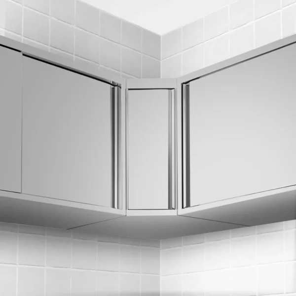 Nerezová nástěnná skříňka ECO - 1000 mm - s posuvnými dveřmi 1000 vysoká - Image 3
