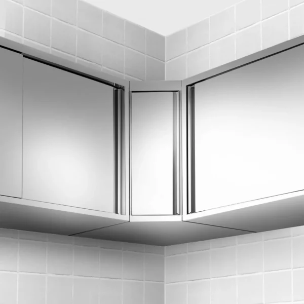 Nerezová nástěnná skříňka 2,0 m - s posuvnými dveřmi - výška 0,8 m - Image 3