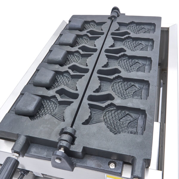 Vaflovač - 5 tvarů Taiyaki / ryby - otočný - digitální - Image 4