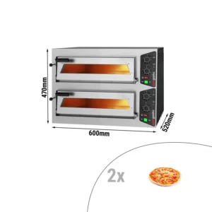 Elektrická kamna na pizzu - 1+1x 35cm - manuální