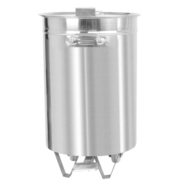 Nádoba na odpad se zdvihacím víkem a nožním pedálem - 50L - nerezavějící ocel - Image 2