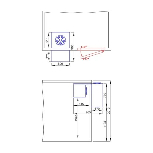Hluboká mrazící buňka – 1800 x 2100 mm – 5,13 m3 – včetně mrazící jednotky a lamel - Image 13