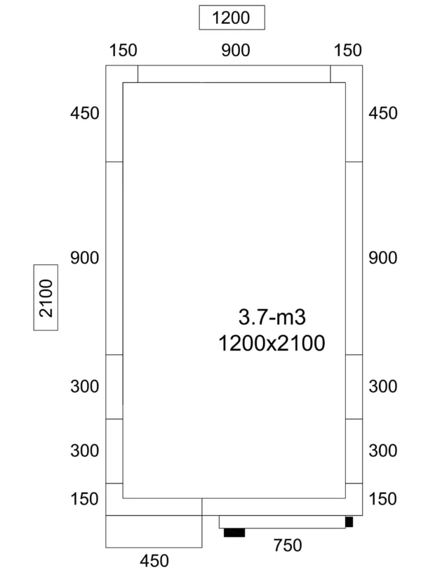 Chladící box - 1,2 x 2,1 m - výška: 2,01 m - 3,7 m3 - Image 3
