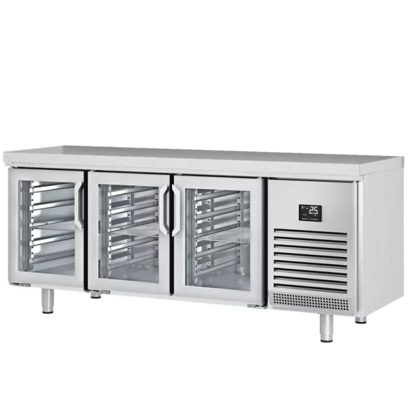 Chladící stůl PREMIUM PLUS - 2185x800mm - se 3 skleněnými dveřmi - Image 8