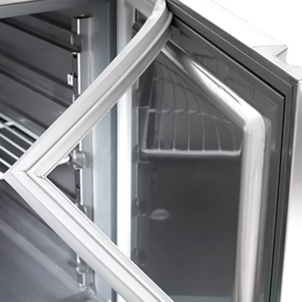 Chladící stůl na pizzu PREMIUM PLUS - 1490x700mm - s 1 dvířky a 3 zásuvkami - včetně chladící vitríny - 6x GN 1/4 - Image 4